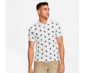 The Nike Printed Polo Slim (M) (White)