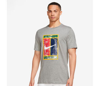 Nike Court Dri-Fit Heritage Tee (M) (Grey)