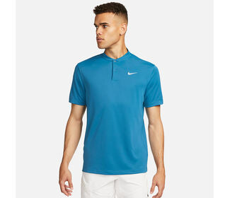 Nike Court Dri-Fit Blade Solid Polo (M) (Industrial Blue)