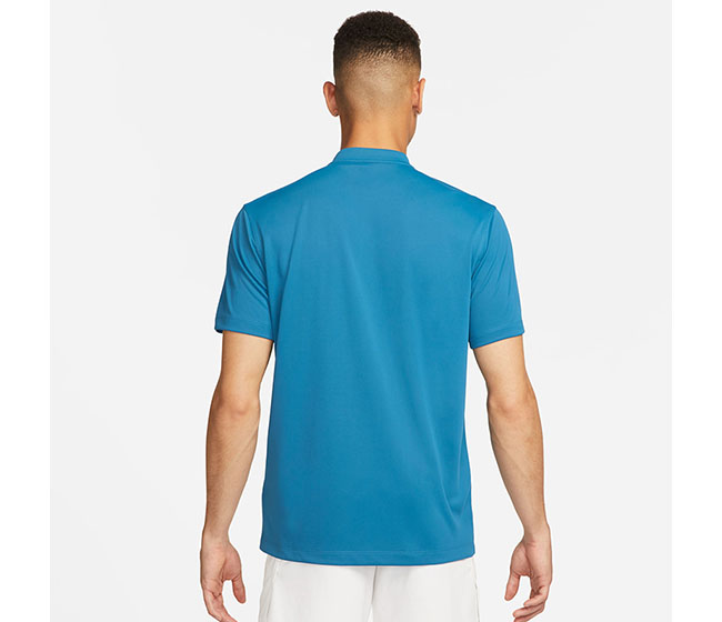 Nike Court Dri-Fit Blade Solid Polo (M) (Industrial Blue)