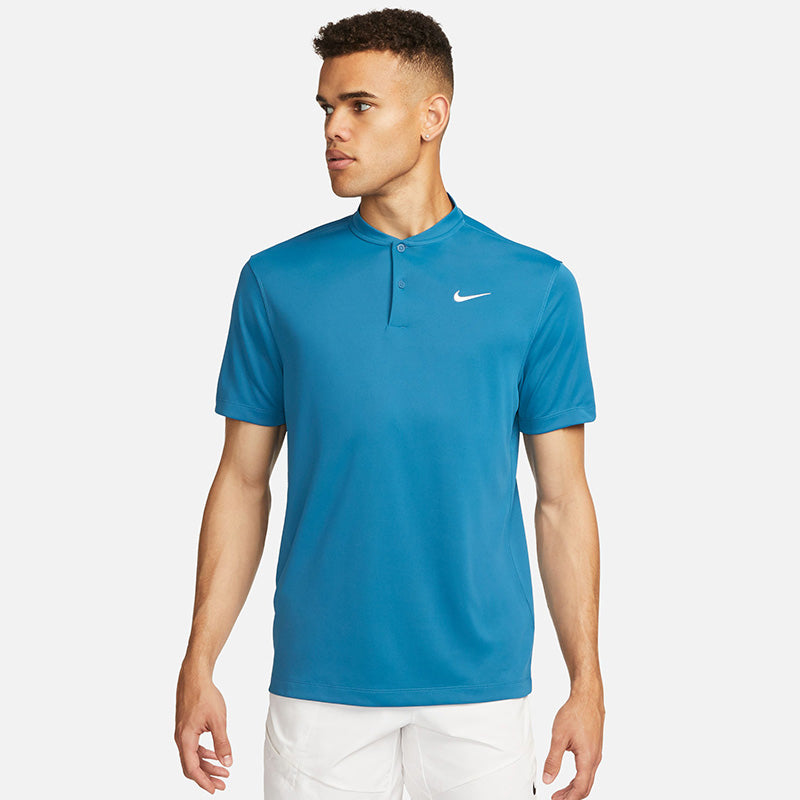 Nike Court Dri-Fit Blade Solid Polo (M) (Industrial Blue) Nike