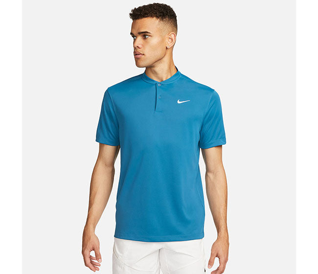 Nike Court Dri-Fit Blade Solid Polo (M) (Industrial Blue)