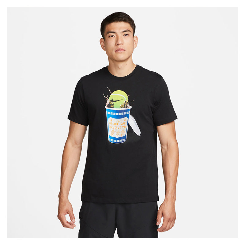 Nike Court Heritage Ny Tee (M) (Black) Nike