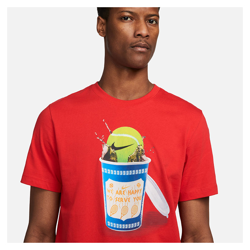 Nike Court Heritage Ny Tee (M) (Red) Nike