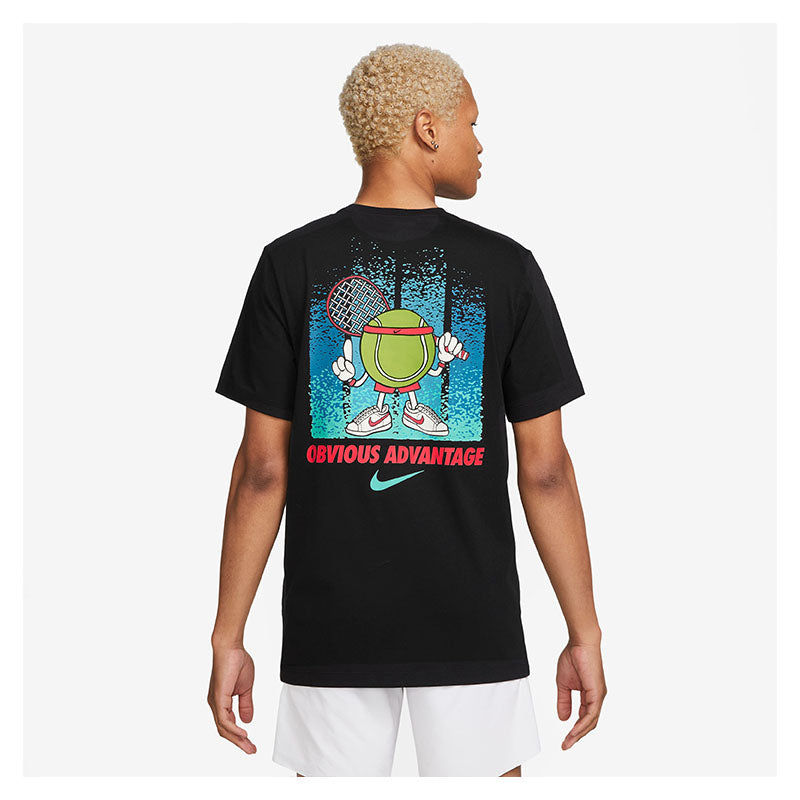 Nike Court Heritage Court Tee (M) (Black) Nike