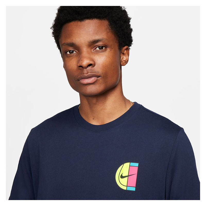 Nike Court Heritage Court Tee (M) (Navy) Nike