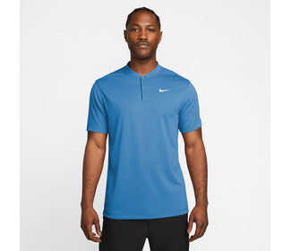 Nike Court Dri-Fit Blade Solid Polo (M) (Lt Photo Blue)