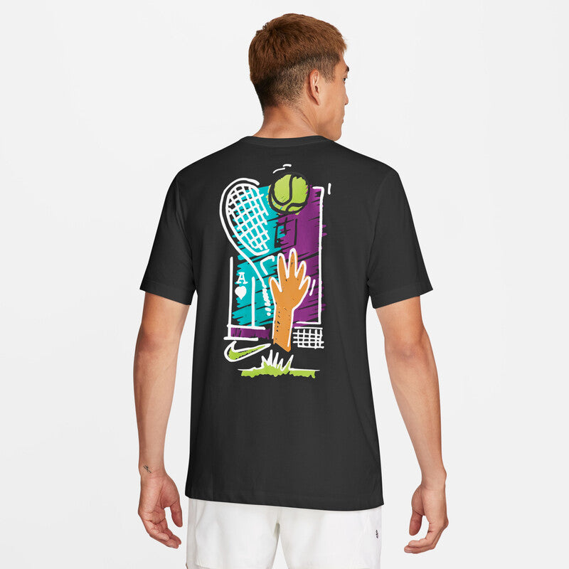 Nike Court Dri-Fit Court Sports Tee (M) (Black)