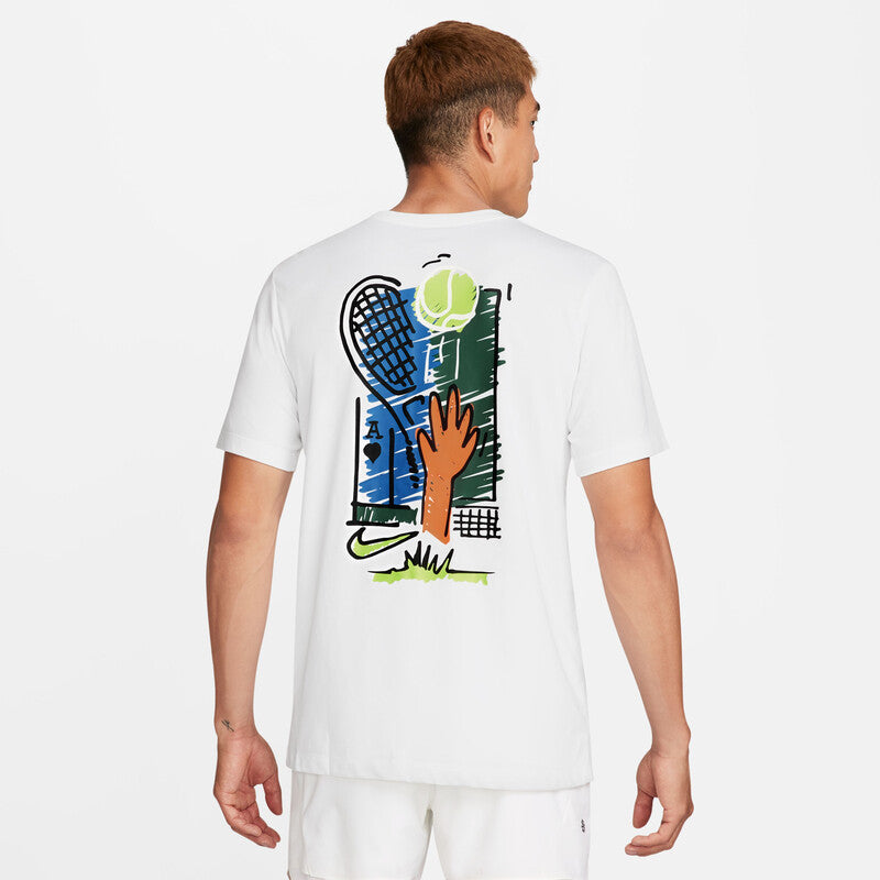 Nike Court Dri-Fit Court Sports Tee (M) (White) Nike