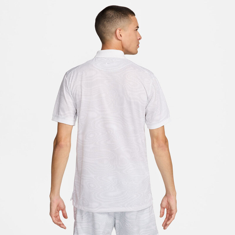 The Nike Heritage Printed Polo (M) (White)