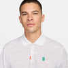 The Nike Heritage Printed Polo (M) (White)