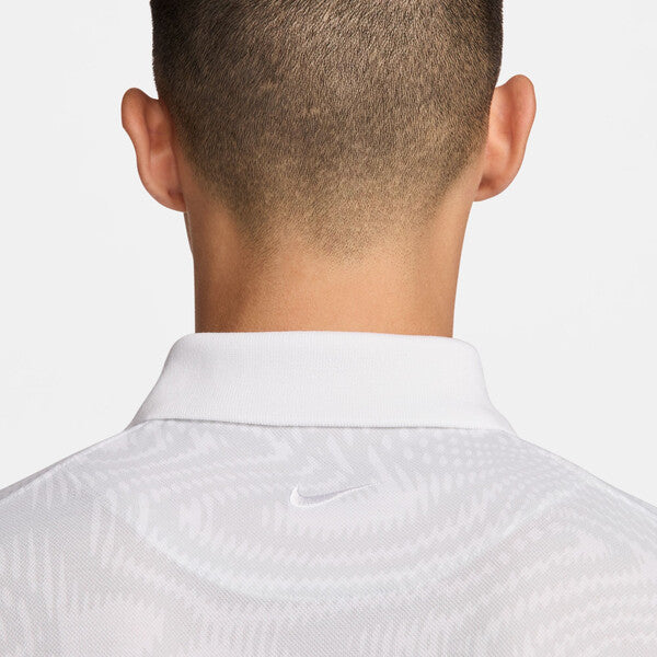 The Nike Heritage Printed Polo (M) (White)