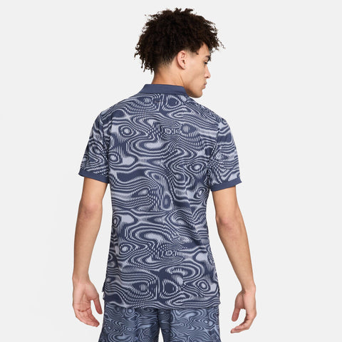 The Nike Heritage Printed Polo (M) (Thunder Blue)