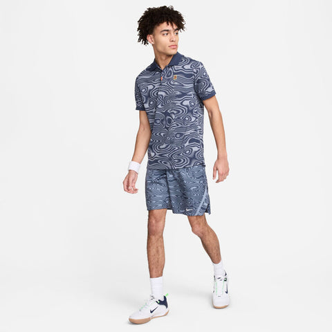 The Nike Heritage Printed Polo (M) (Thunder Blue)