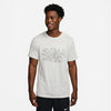 Nike Court Dri-Fit Graphic Tee (M) (Grey)