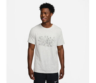 Nike Court Dri-Fit Graphic Tee (M) (Grey)