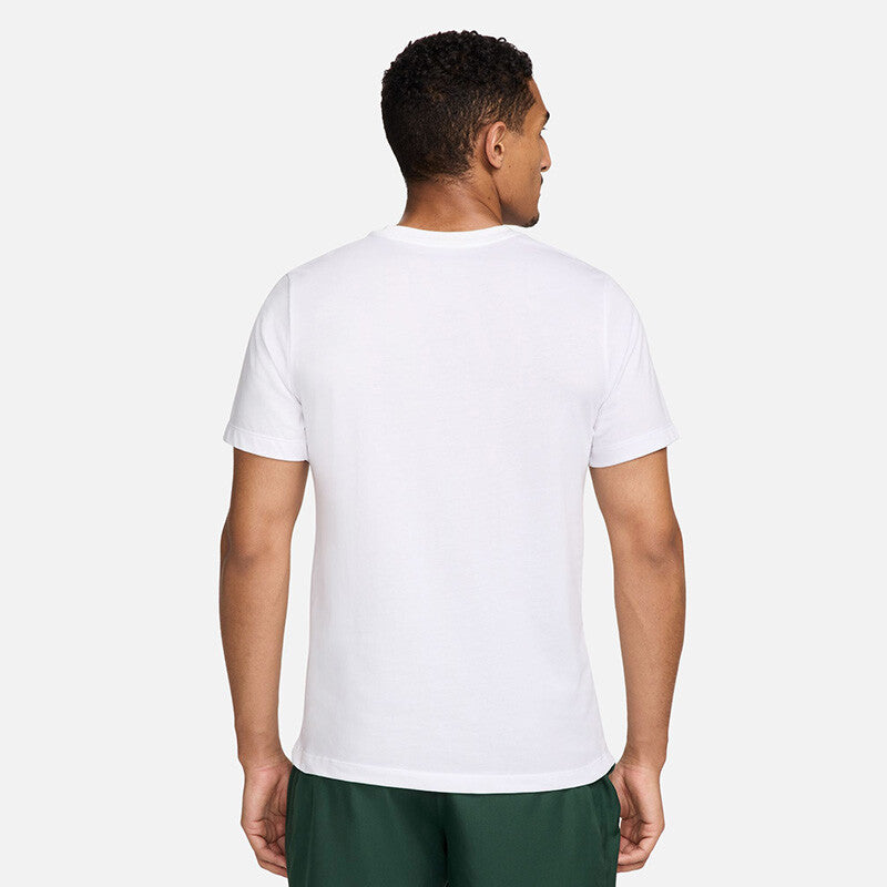 Nike Court Dri-Fit Graphic Tee (M) (White)