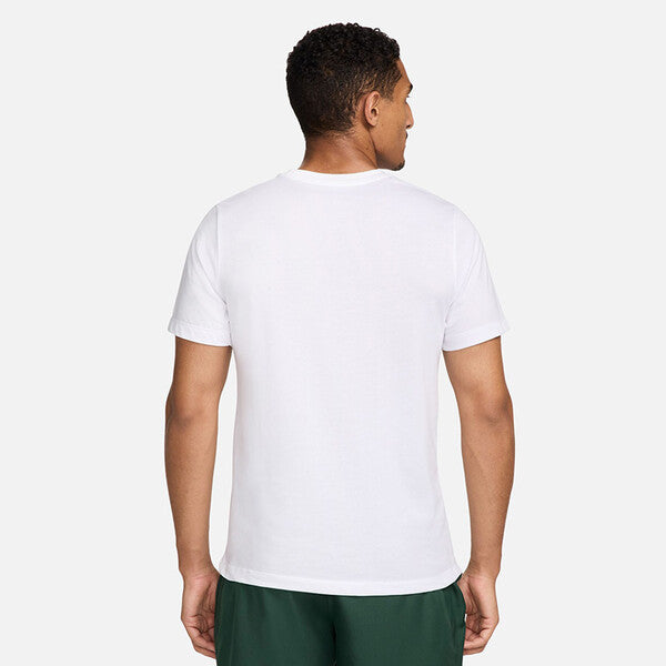 Nike Court Dri-Fit Graphic Tee (M) (White)