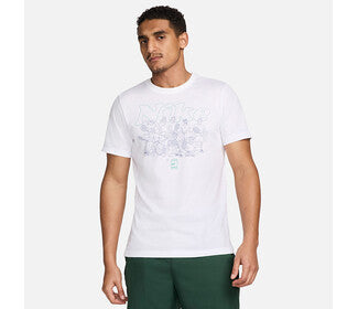 Nike Court Dri-Fit Graphic Tee (M) (White)