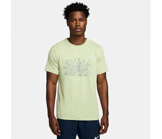 Nike Court Dri-Fit Graphic Tee (M) (Olive)