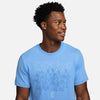 Nike Court Dri-Fit Graphic Tee (M) (University Blue)