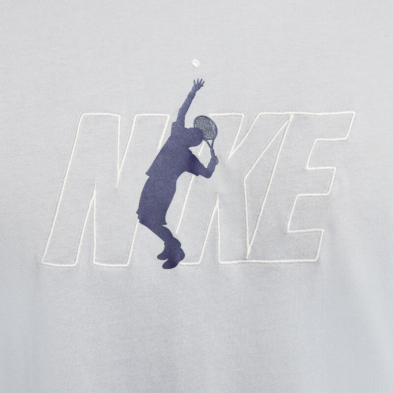 Nike Court Dri-Fit Tennis Graphic Tee (M) (Grey)