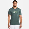 Nike Court Dri-Fit Tennis Graphic Tee (M) (Vintage Green)