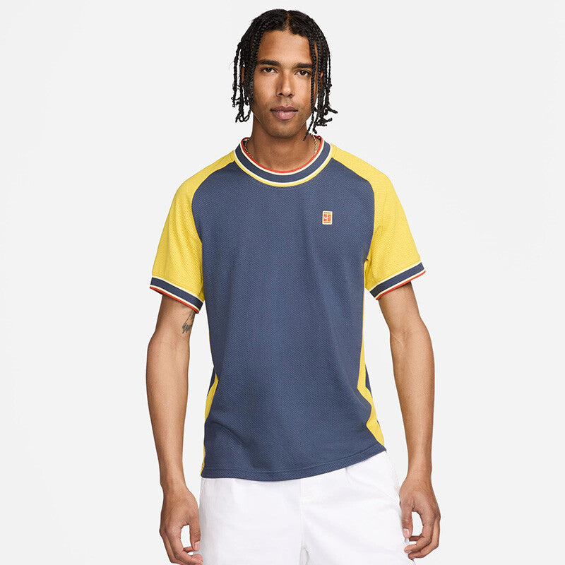 Nike Court Heritage Short Sleeve Top (M) (Thunder Blue) Nike