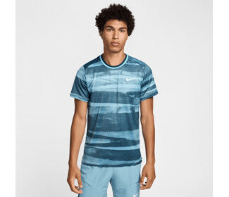 Nike Court Advantage Printed Top (M) (Denim Turquoise)