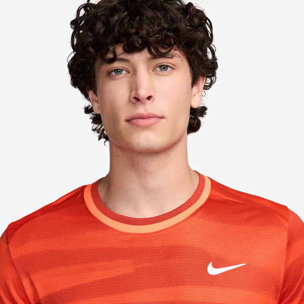 Nike Court Advantage Printed Top (M) (Orange)