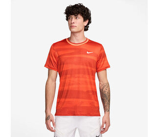 Nike Court Advantage Printed Top (M) (Orange)