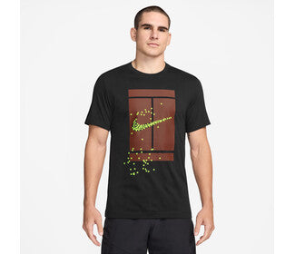 Nike Court Heritage Graphic Tee (M) (Black)