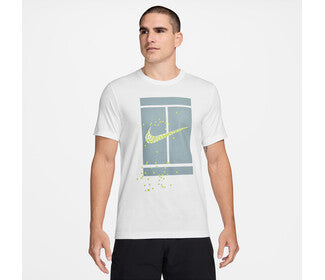 Nike Court Heritage Graphic Tee (M) (White)