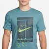 Nike Court Heritage Graphic Tee (M) (Denim Turquoise)