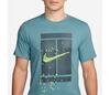 Nike Court Heritage Graphic Tee (M) (Denim Turquoise)