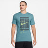 Nike Court Heritage Graphic Tee (M) (Denim Turquoise)