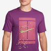 Nike Court Heritage Graphic Tee (M) (Hot Fuchsia)