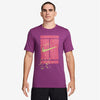 Nike Court Heritage Graphic Tee (M) (Hot Fuchsia)