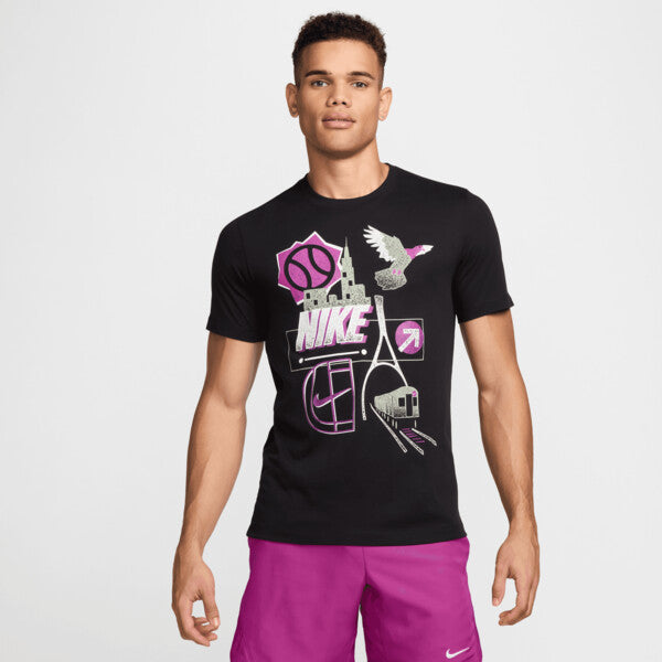 Nike Court Graphic Us Open Tee (M) (Black)