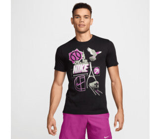 Nike Court Graphic Us Open Tee (M) (Black)