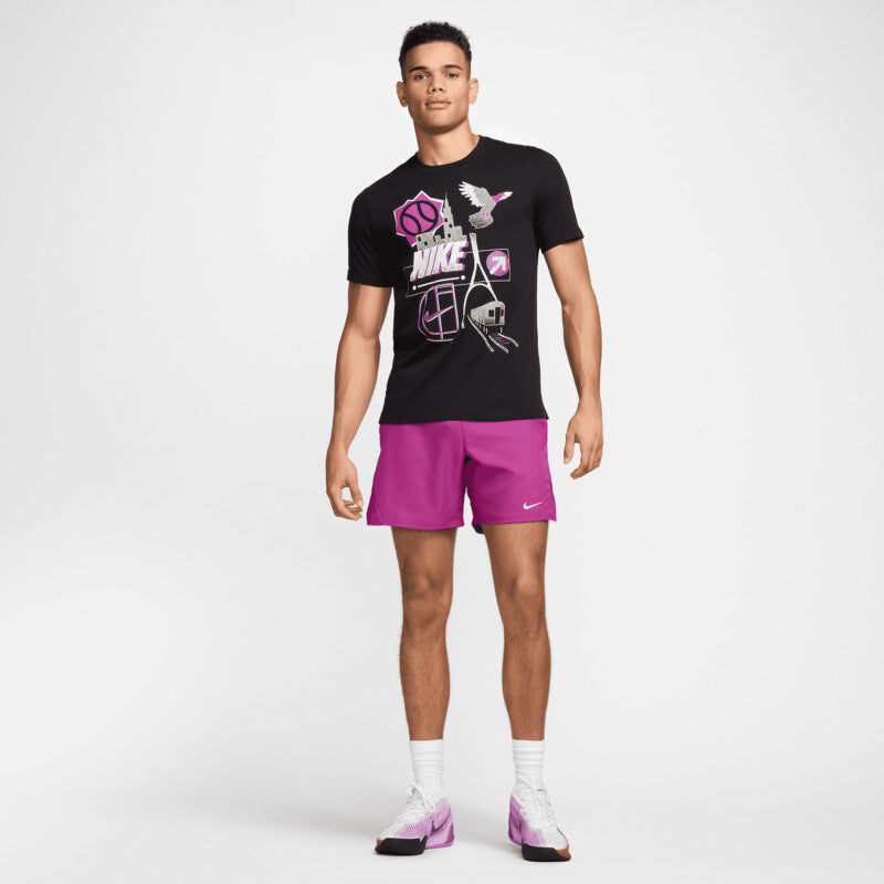 Nike Court Graphic Us Open Tee (M) (Black)