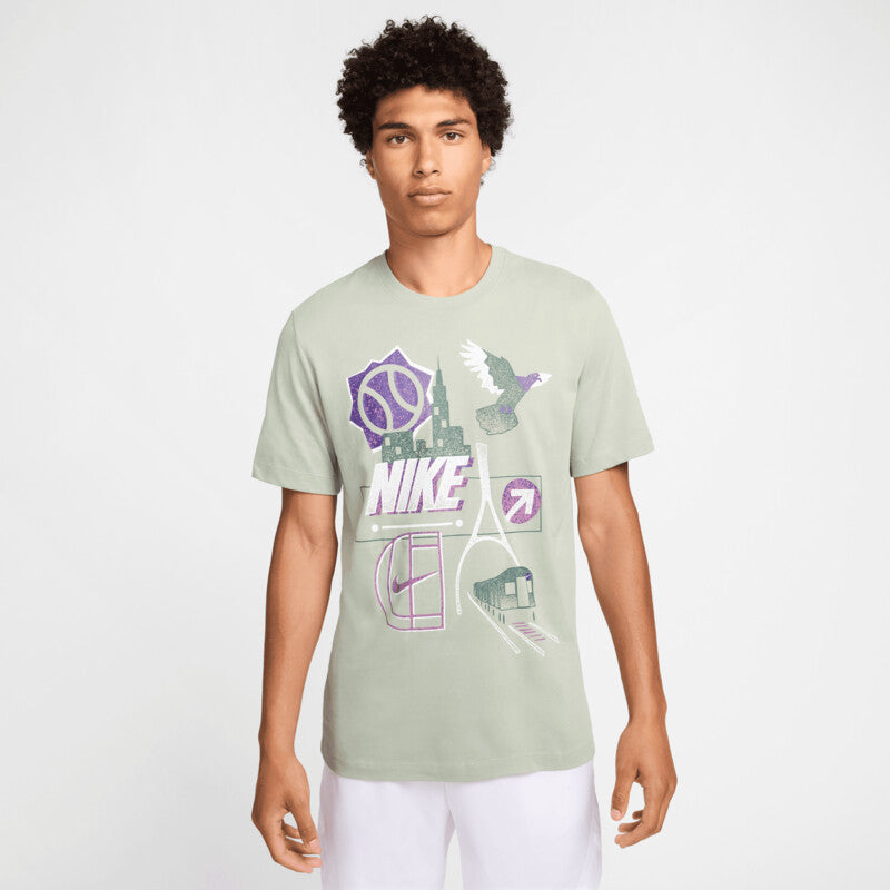 Nike Court Graphic Us Open Tee (M) (Jade Horizon)