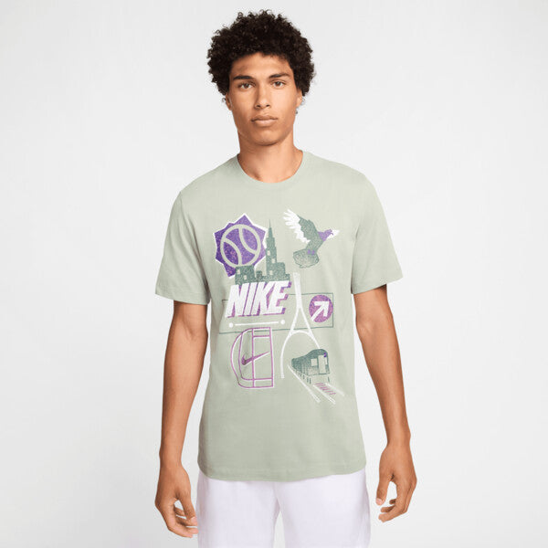 Nike Court Graphic Us Open Tee (M) (Jade Horizon)