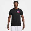 Nike Court Graphic Tennis Tee (M) (Black)
