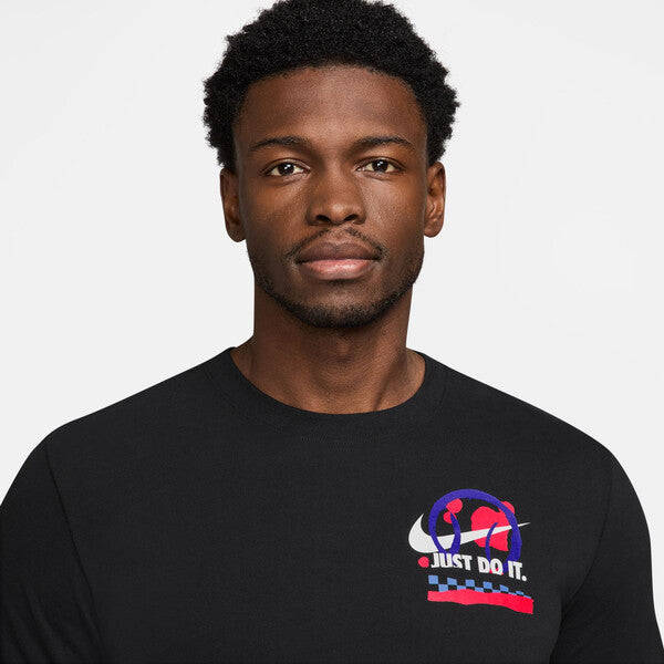 Nike Court Graphic Tennis Tee (M) (Black)
