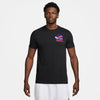 Nike Court Graphic Tennis Tee (M) (Black)