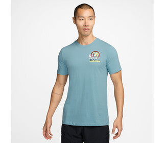 Nike Court Graphic Tennis Tee (M) (Denim Turqoise)