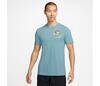 Nike Court Graphic Tennis Tee (M) (Denim Turqoise)