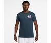 Nike Court Graphic Tennis Tee (M) (Armory Navy)