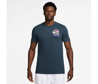 Nike Court Graphic Tennis Tee (M) (Armory Navy)